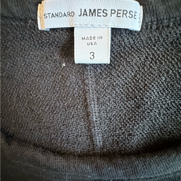 James Perse‎ Dress Women’s Large (3) Black Supima Cotton Sweatshirt Sheath Dress - Picture 7 of 10